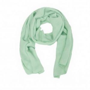 Шарф женский ⭐️ Светло-зеленый шарф с эффектом плиссе CS005 ⭐️