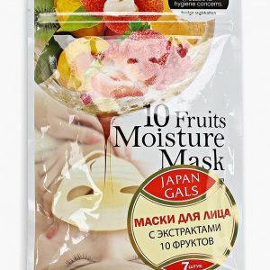 Набор масок для лица Japan Gals Маска с экстрактами 10 фруктов Pure5 Essential 7 шт