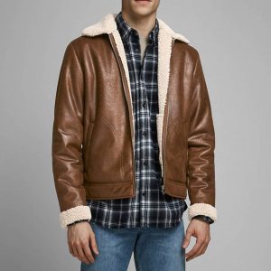 Куртка кожаная Jack & Jones