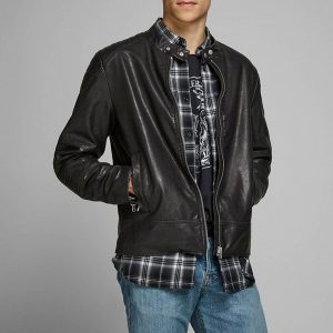 Куртка кожаная Jack & Jones