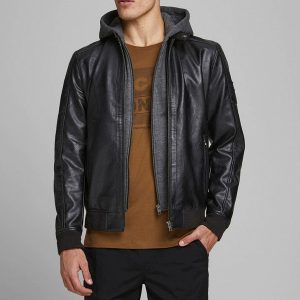 Куртка кожаная Jack & Jones