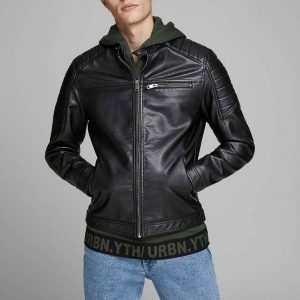 Куртка кожаная Jack & Jones