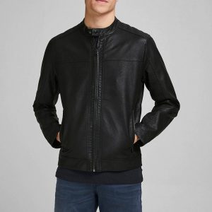 Куртка кожаная Jack & Jones