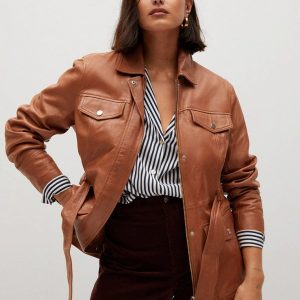 Куртка кожаная Violeta by Mango - ISABEL7